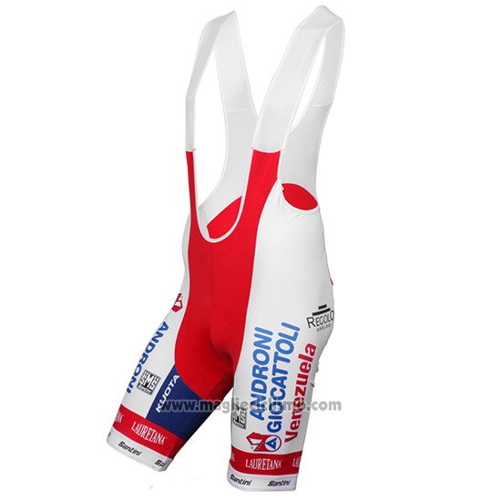 2015 Abbigliamento Ciclismo Androni Giocattoli Bianco Manica Corta e Salopette